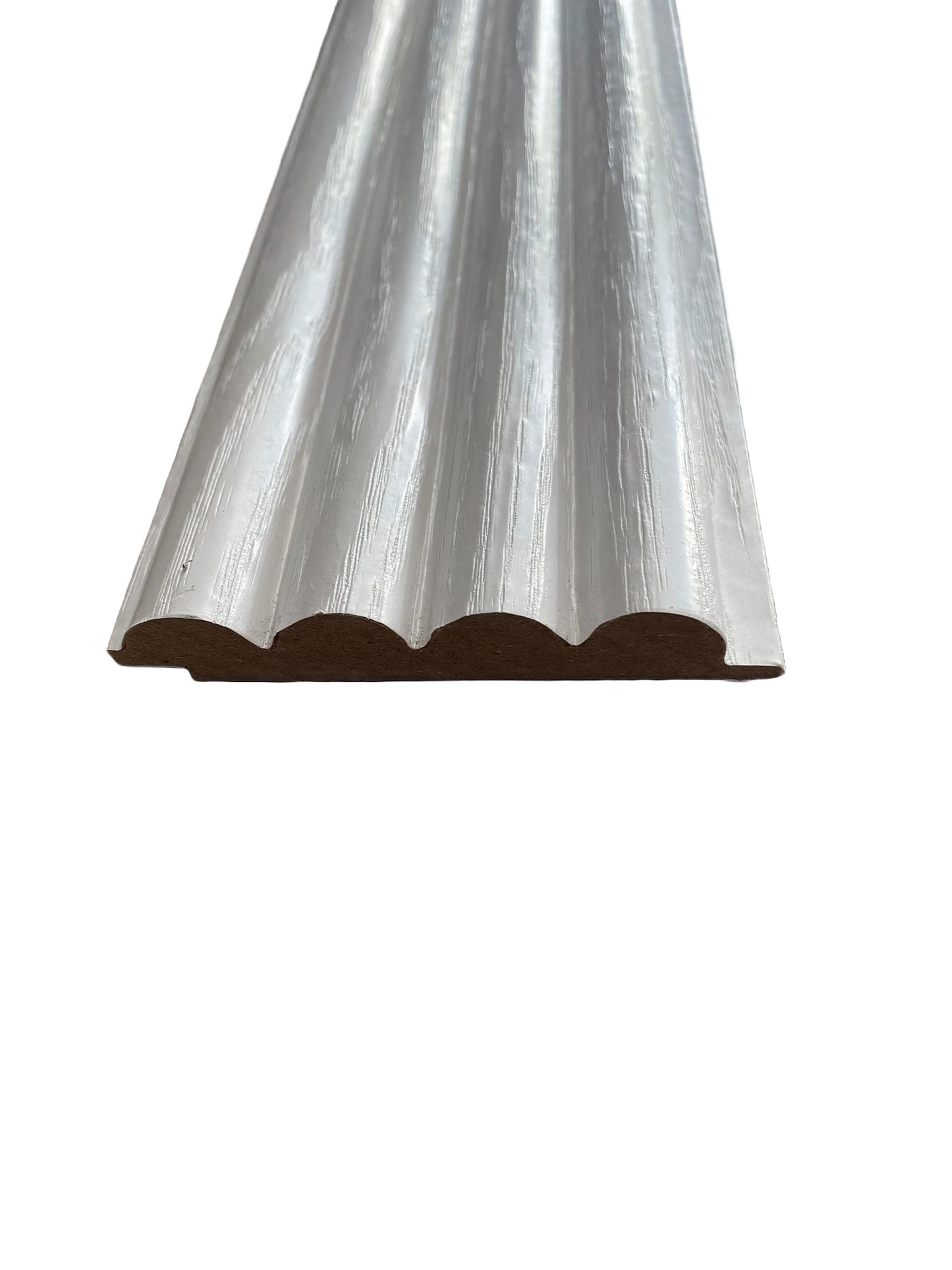 Panou Riflaj Decorativ Deniz, MDF, 2800 x 100 mm, Alb