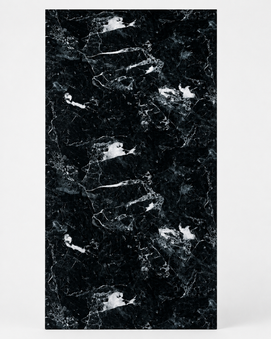 Placa Decorativa SPC Imitatie Marmura, 2400 x 1200 x 4 mm, Sensation Black (Suprafata Lucioasa))