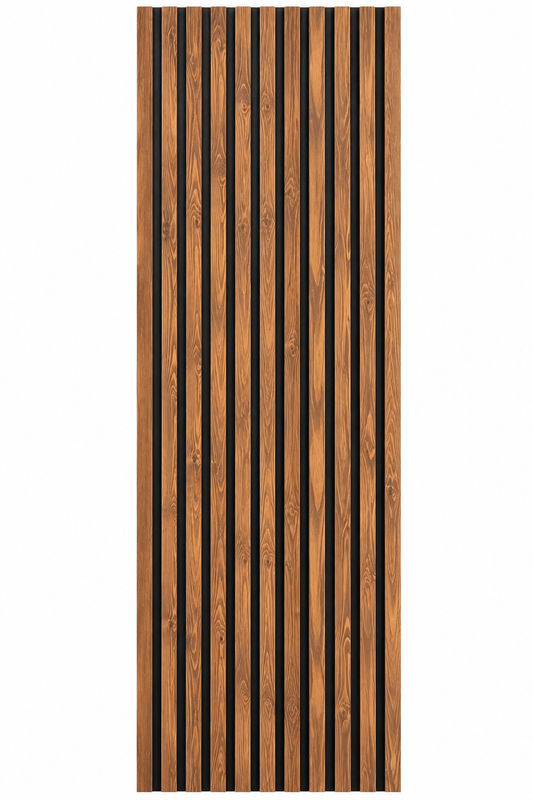 Panou Riflaj Decorativ, MDF, 2800 x 500 x 10 mm, Stejar Cognac
