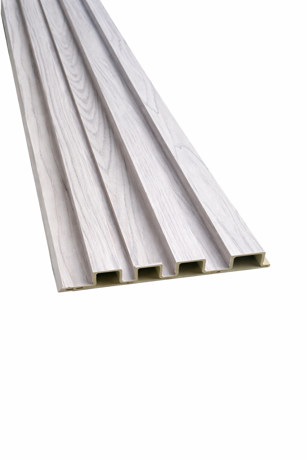 Panou Riflaj Decorativ, WPC, 2800 x 170 mm, Alb