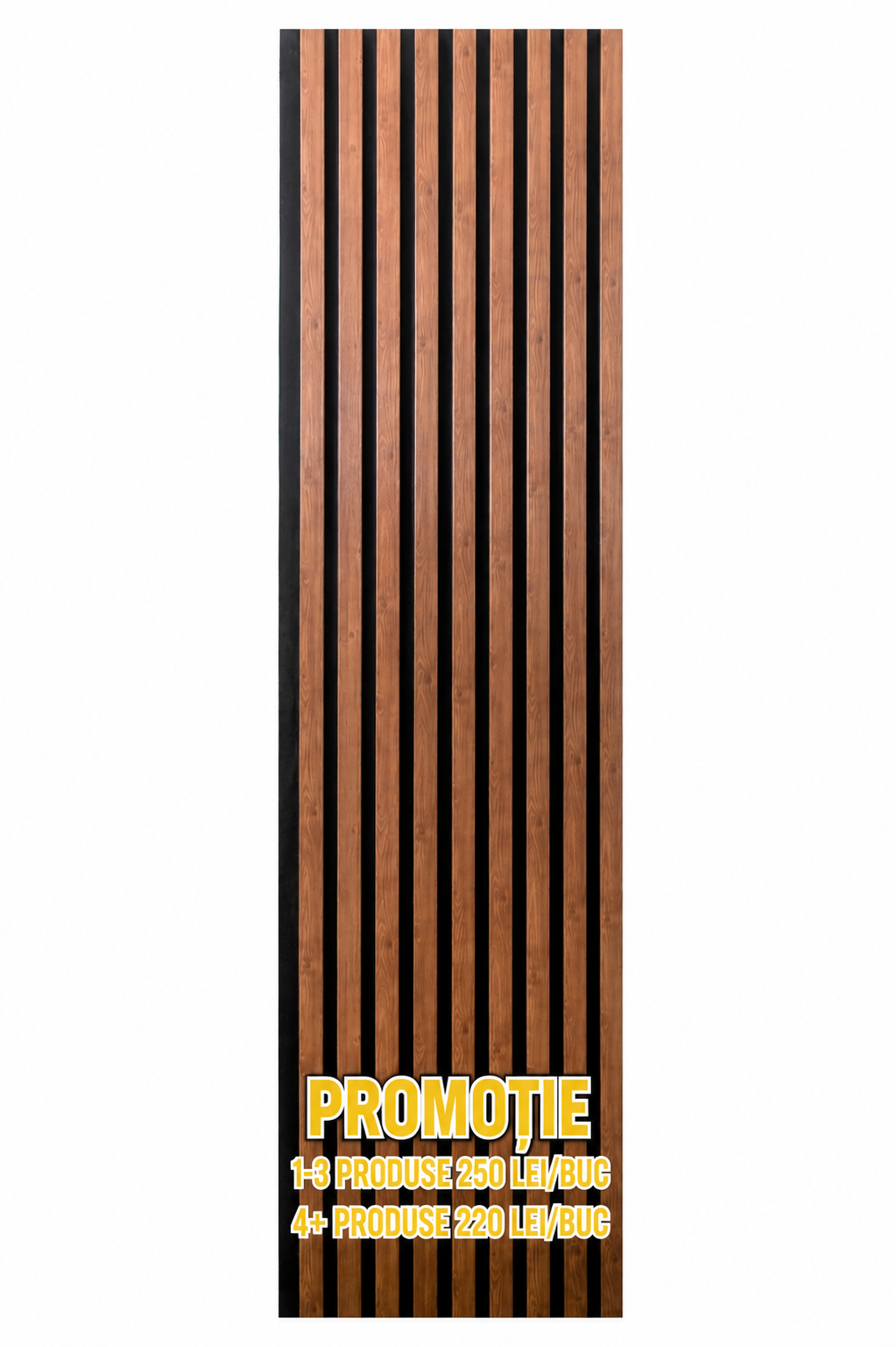 Panou Riflaj Decorativ, MDF, 2800 x 500 x 24 mm, Stejar