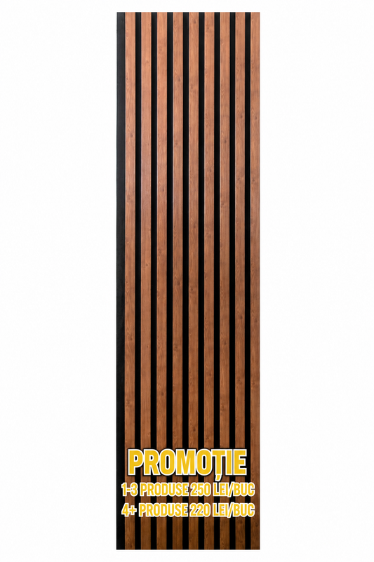 Panou Riflaj Decorativ, MDF, 2800 x 500 x 24 mm, Stejar