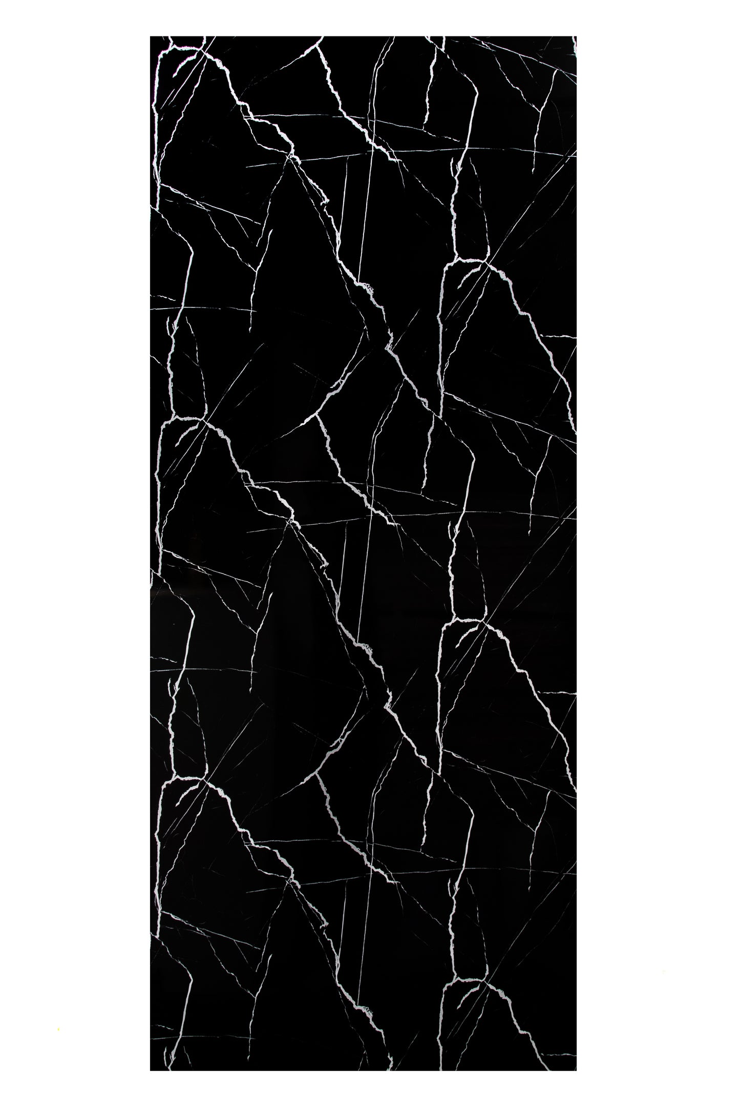 Placa Decorativa PVC Imitatie Marmura, 2800x1200 mm, Negru cu Alb - PanelDecorArt