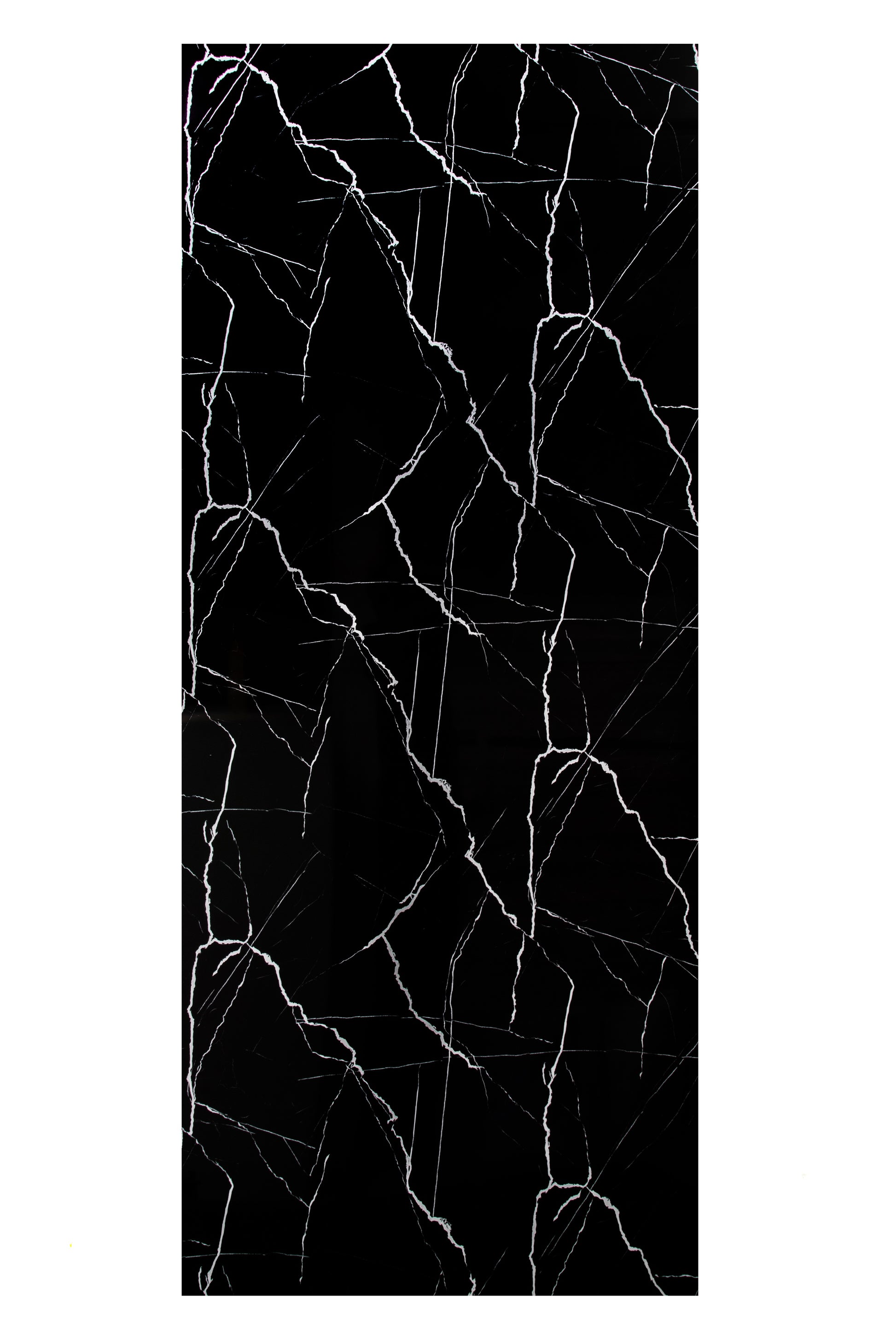 Placa Decorativa PVC Imitatie Marmura, 2800x1200 mm, Negru cu Alb - PanelDecorArt