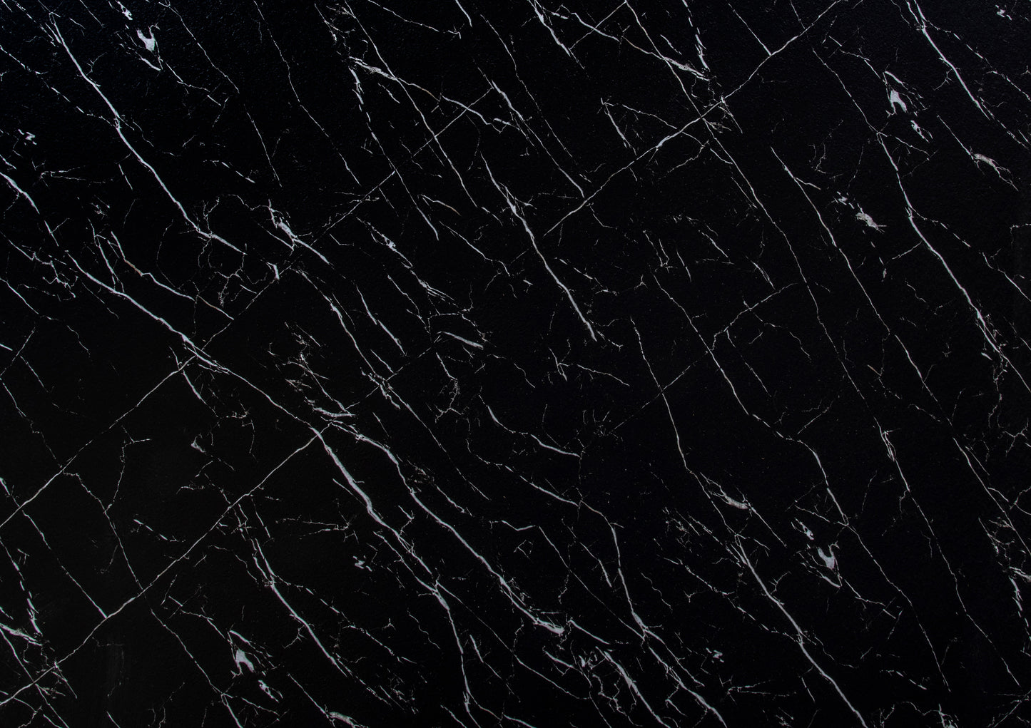 Placa Decorativa PVC Imitatie Marmura, 2800x1200 mm, Negru mat cu Veniatura Alba - PanelDecorArt