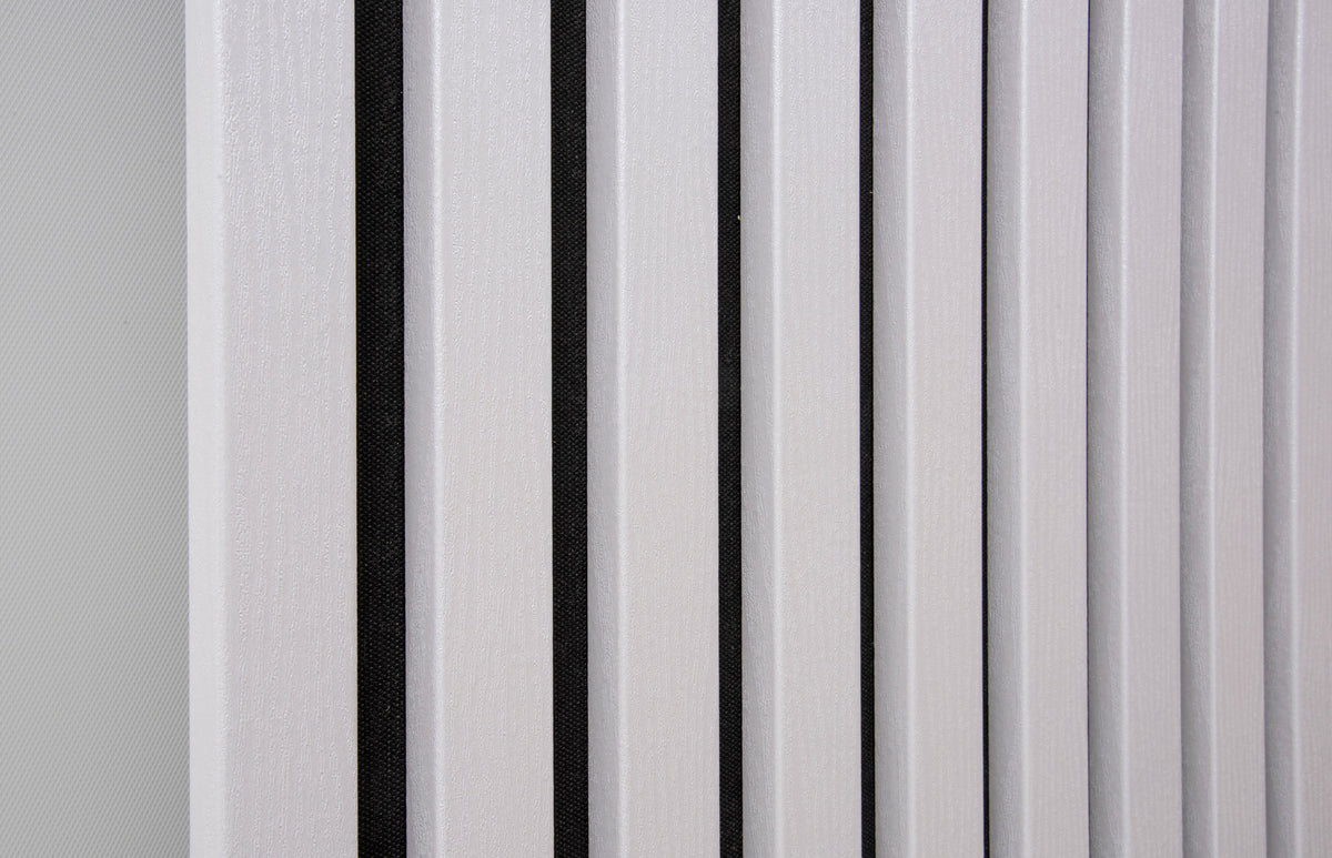 Panou Riflaj Decorativ, MDF, 2800 x 600 x 24 mm, Alb Satinat