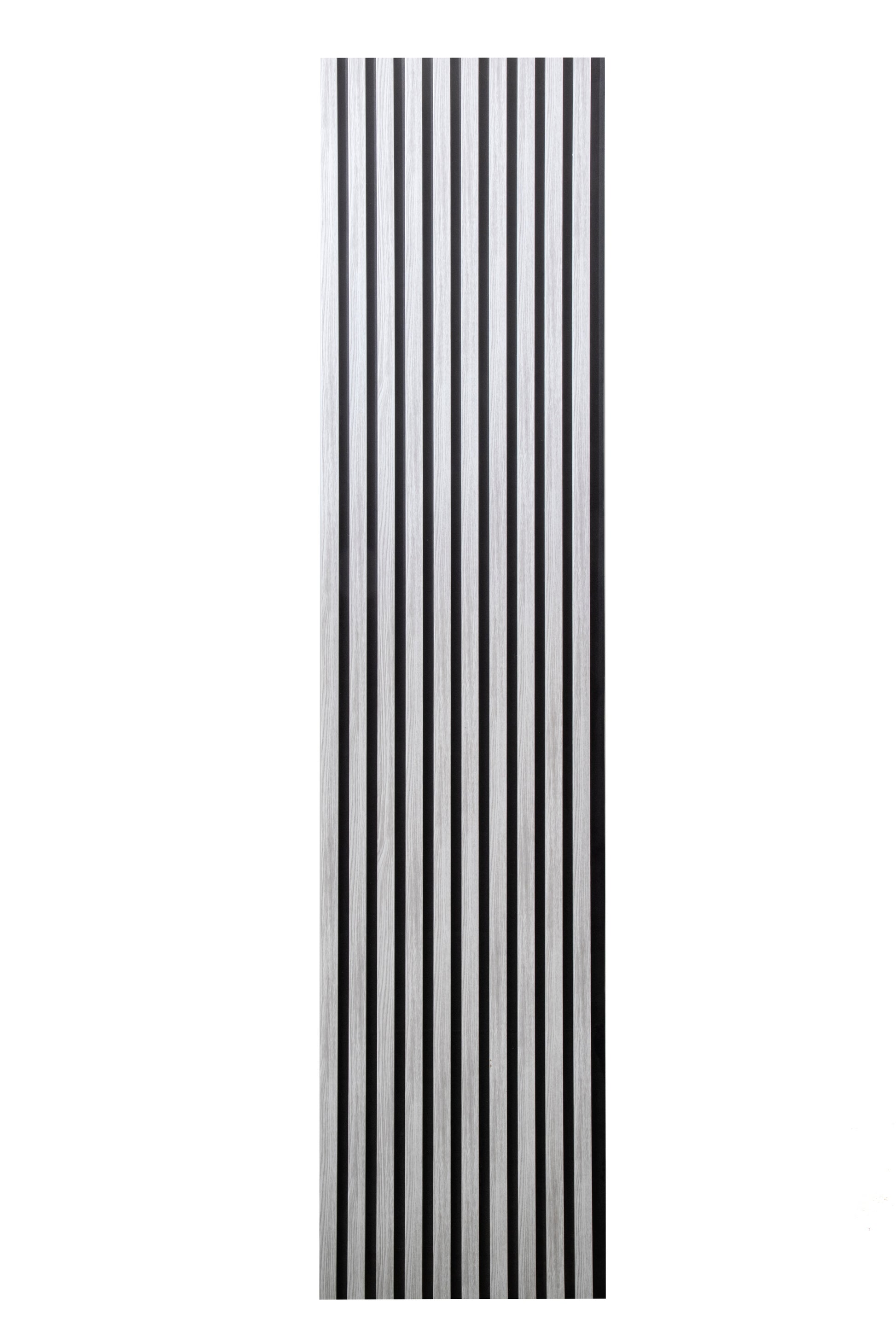 Panou Riflaj Decorativ Acustic, MDF, 2800 x 500 mm, Gri Deschis - PanelDecorArt