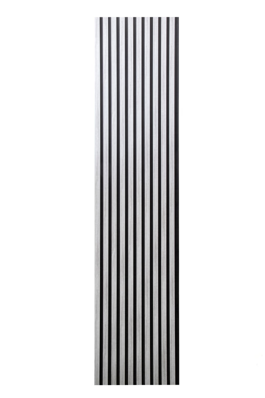 Panou Riflaj Decorativ Acustic, MDF, 2800 x 500 mm, Gri Deschis - PanelDecorArt