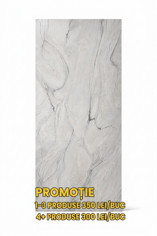 Placa Decorativa SPC Imitatie Marmura, 2800 x 1200 x 5 mm, Blue with 3D Lines