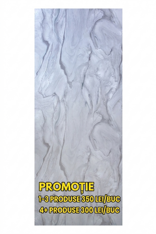 Placa Decorativa SPC Imitatie Marmura, 2800 x 1200 x 3 mm, Cloudy Gray(Suprafata Mata)