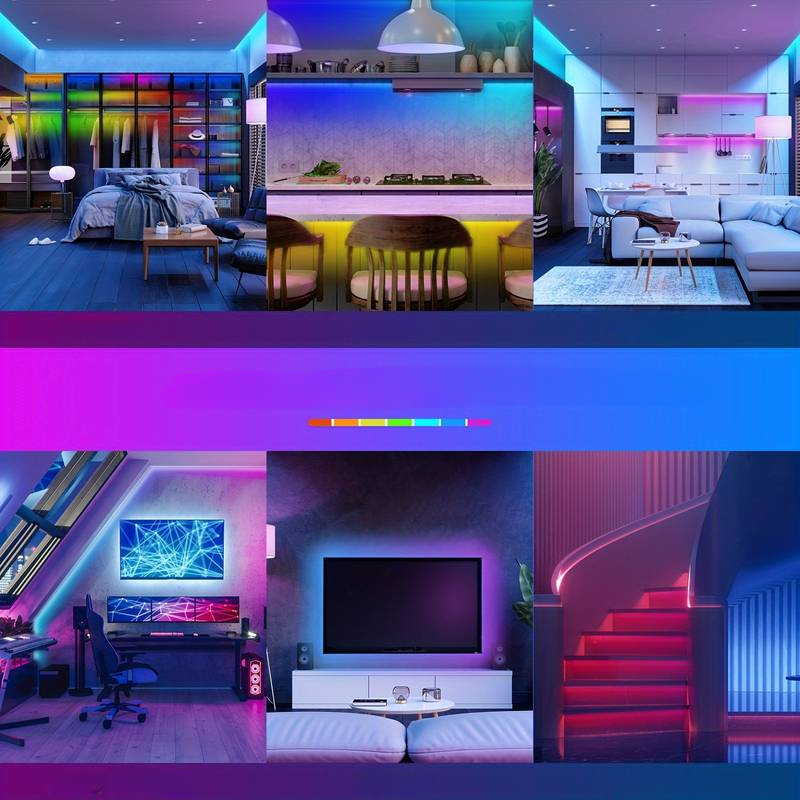 Kit Banda LED Inteligenta RGB pentru Dormitor, TV, Living sau orice Incapere, conectivitate USB, 10 m - InteriorLuxDesign